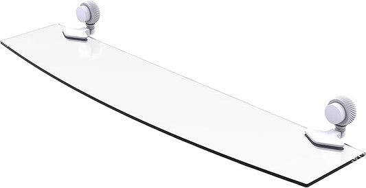Allied Brass 433T/24 Venus Collection 24 Inch Twist Accents Glass Shelf, Matte White