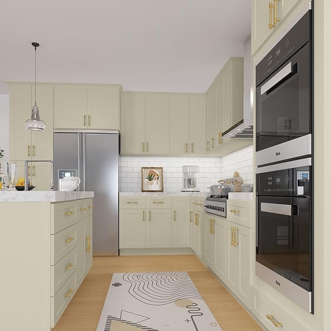 ROOMTEC Wood Wall Cabinet, RTA Single Door Medicine Cabinet with Adjustable Shelves and Soft-Close Door for Kitchen, Bathroom, and Laundry. 12" D*12" W*42" H, Shaker Antique White