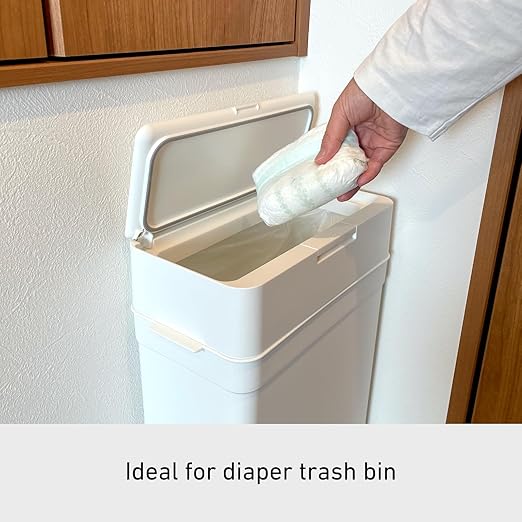 Like-It | LBD-02 | Odor-Free Trash Bin, Slim and Stylish | Odor Leakage Prevention, Kitchen, Living, Diaper and Pets | 13.2" × 6.7" × 24.6" | Gray | 6.6 gal