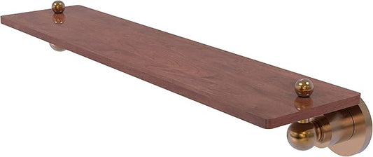 Allied Brass AP-1-22-IRW Astor Place Collection 22 Inch Solid IPE Ironwood Wood Shelf, Brushed Bronze
