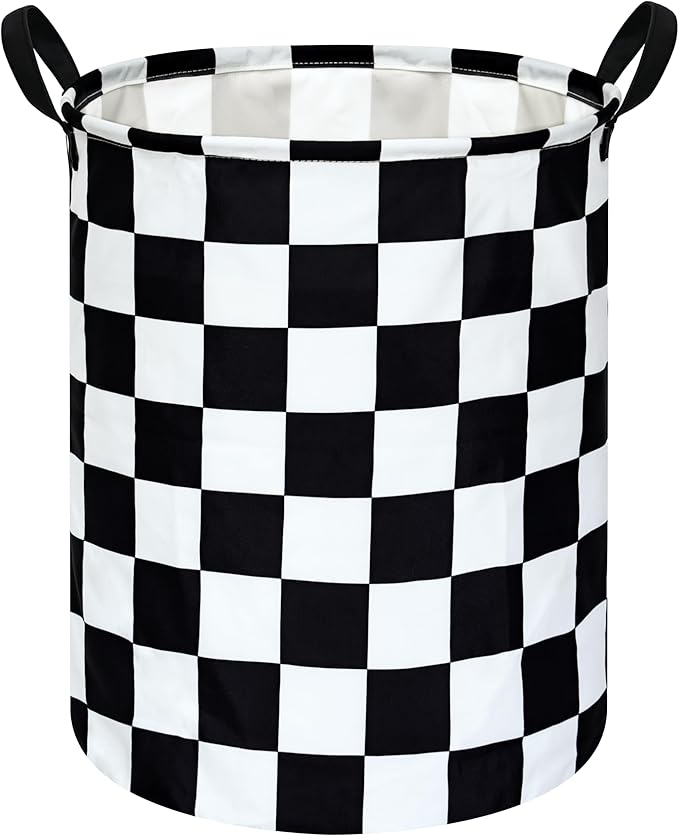 Round Laundry Hamper Clothes Storage Basket Fabric Storage Hamper Organization Storage Bin, Nursery Box,Gift Basket with Handles