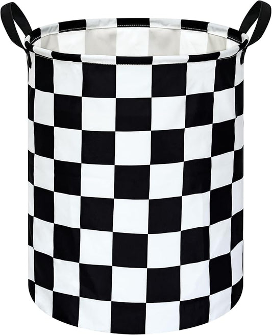 Round Laundry Hamper Clothes Storage Basket Fabric Storage Hamper Organization Storage Bin, Nursery Box,Gift Basket with Handles