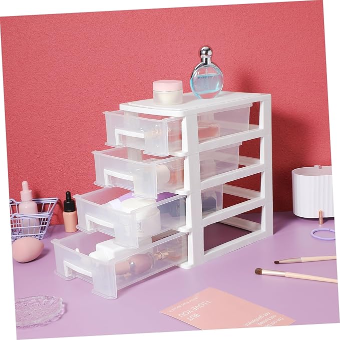 4 Layers drawer storage organizer drawers desktop plastic three craft Transparent Type Storage Box Plastic Mini