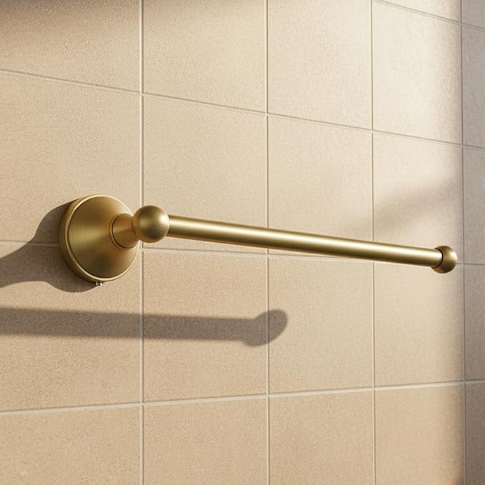 Flybath Open Towel Ring Bar Antique Brass Hanger Holder Wall Mounted, 29 cm / 11.4 inches, Brushed Bronze