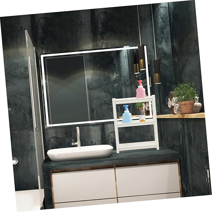 ABOOFAN Bathroom Storage Rack Corner Rack Floor Compact -Friendly Plastic Non-Slip Feet