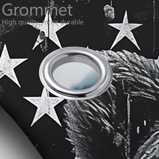 4 Pcs Country Bear Shower Curtain Set with Non-Slip Rugs, Toilet Lid Cover and Bath Mat, Rustic Hunting Camo American Flag Black and White Bathroom Shower Curtain with 12 Hooks Accessories Decorative