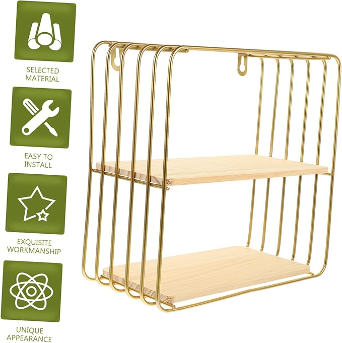 Holibanna No Punching Storage Rack Shelf Bathroom Organizer Wall-Mounted Toilet Storage