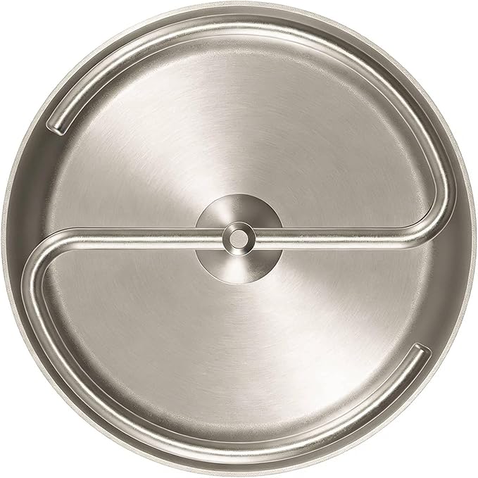 simpletome Towel Holder Stand Countertop with Storage Tray Non-Slip Weighted Base for Bathroom (Brushed Nickel)