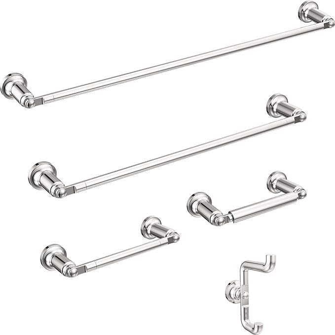 Delta Saylor (1-Pack) 24'' Towel Rack for Bathroom Polished Chrome Towel Bar for Bathroom Wall Towel Holder Rod Wall Mounted 73524