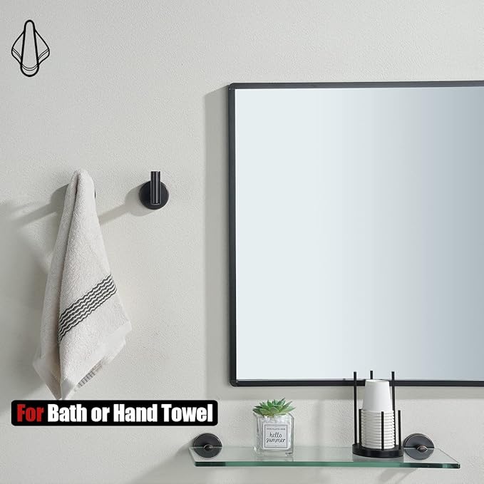JQK Bathroom Hardware Set Oil Rubbed Bronze, 5-Piece Bath Accessories Set Wall Mount Includes 24 in Towel Bar, 9 in HT Bar, TP Holder, Towel Hook x 2, BAS105-ORB