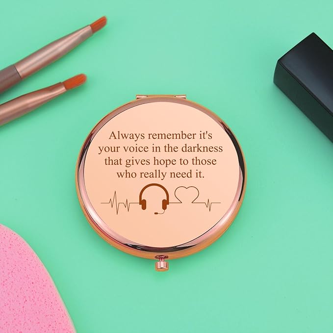 911 Operator Gifts Thank You Presents Compact Makeup Mirror 911 Operator Gift Dispatcher Emergency Dispatcher Appreciation Presents Folding Makeup Mirror for Women Birthday Retirement