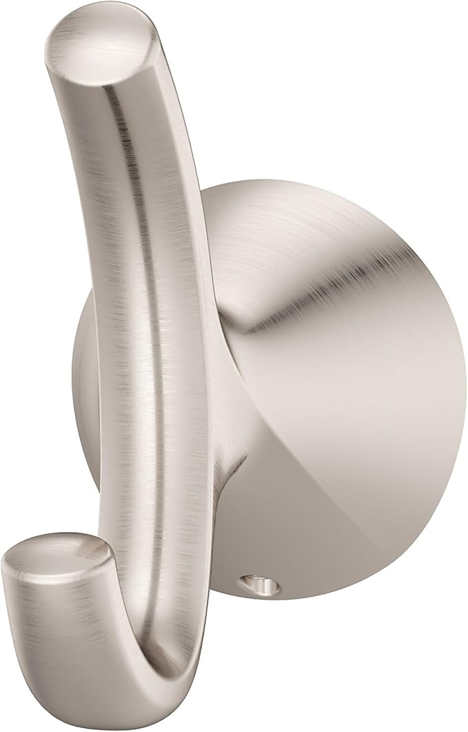 Pfister Willa Towel Hook, Bathroom Towel Hook, Wall-Mounted, Screw-In, Brushed Nickel Finish, BRHWLL0K