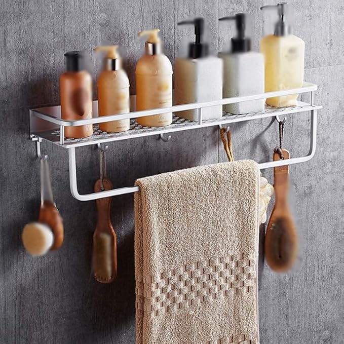 AGYH Bathroom Shelf Bathroom Toilet Vanity Storage Rack Wall-Mounted Punch-Free (Size : 30cm)