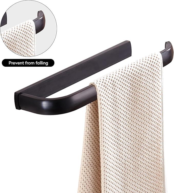 WINCASE Bronze Towel Holder, Bathroom Hand Towel Ring, Oil Rubbed Towel Rack Hanger Wall Mounted Bath Accessories Hardware ORB