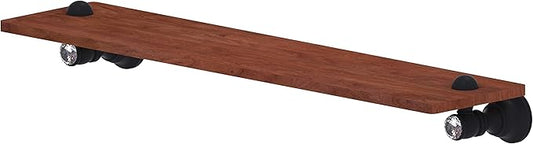 Allied Brass CC-1-22-IRW Carolina Crystal Collection 22 Inch Wood Shelf, Matte Black