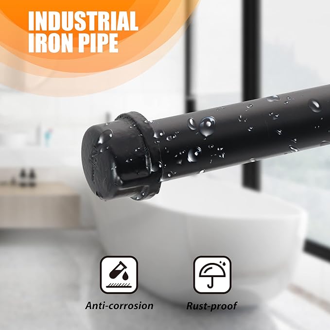 15'' Hand Towel Holder, L Shaped Towel Holder Stand with Weighted Base, Black Hand Towel Stand for Bathroom Kitchen Countertop