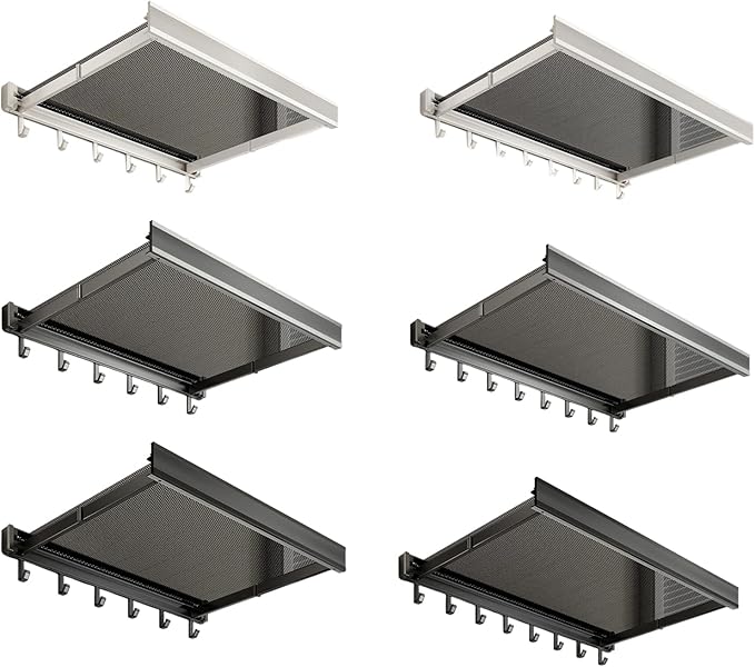 Foldable Bathroom Shelf with Adjustable Length for Clothes and Towels Storage Aluminum Alloy Frame Rack
