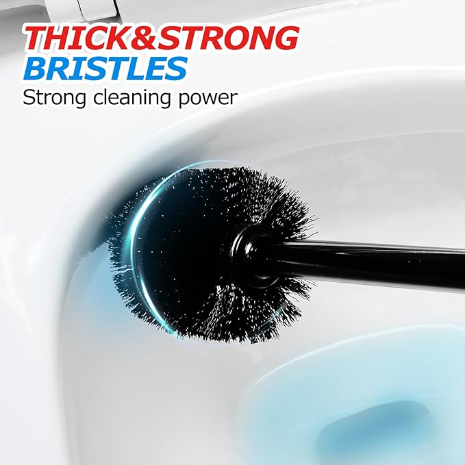 FORASTO 2 in 1 Toilet Plunger and Brush Set???Extended Handle Plunger???Toilet Bowl Brush Plunger Set, Bathroom Cleaning Tools ???Toilet Brush Plunger Combo???Cleaning Brush???Bathroom Cleaning Supplies