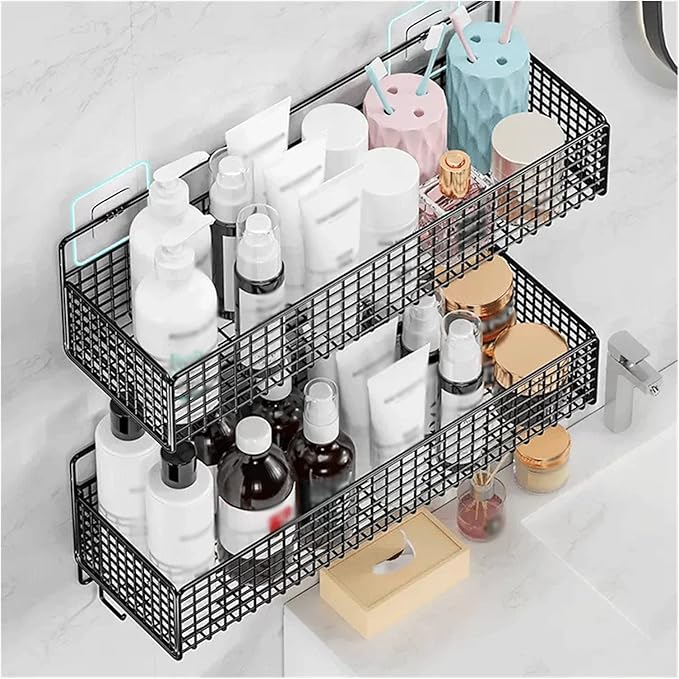 Bathroom Shelves A Wall Mounted Storage Rack That Does Not Require Holes to be Punched in The Wall for The Toilet Washstand Wall Mounted Shelf(White,Small)