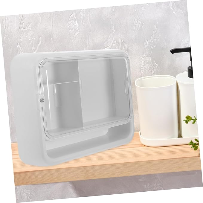 SOLUSTRE Wall Mounted Bathroom Shelf Multi-Layer Storage Organizer for Cosmetics and Essentials Durable White Design for Small Spaces Easy to Install Bathroom Decor Accessory
