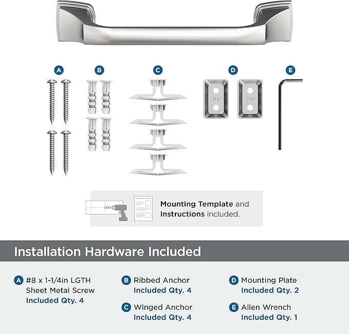 Amerock Revitalize Chrome 9 inch (229mm) Towel Bar, BH3603526