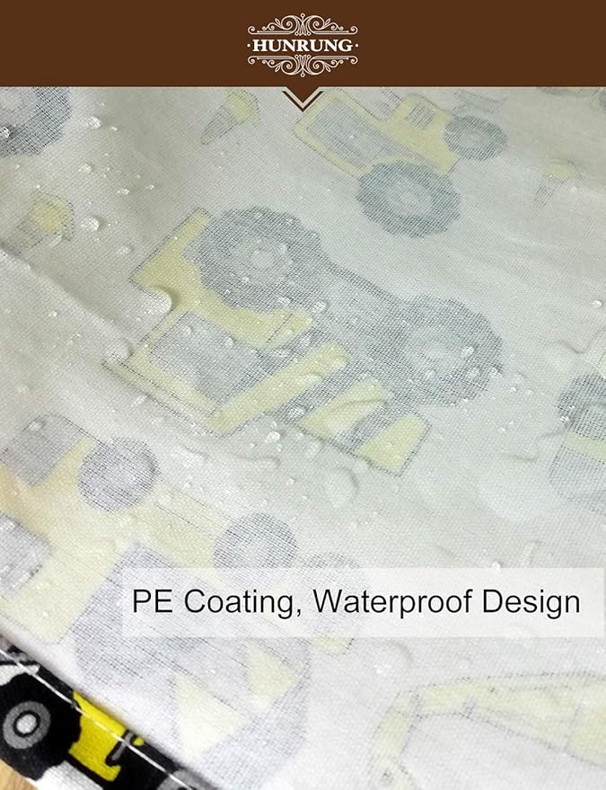 HUNRUNG Laundry Hamper,Large Canvas Fabric Lightweight Storage Basket Toy Organizer Dirty Clothes Collapsible Waterproof for College Dorms, Children Bedroom,Bathroom???Round Engineering???