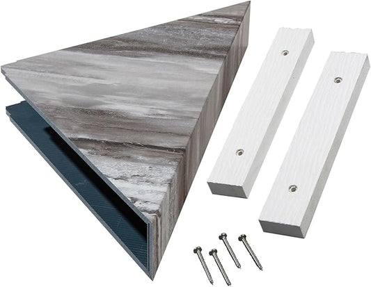 Palisade Vinyl Waterproof Corner Shower Shelf in Louvre Granite