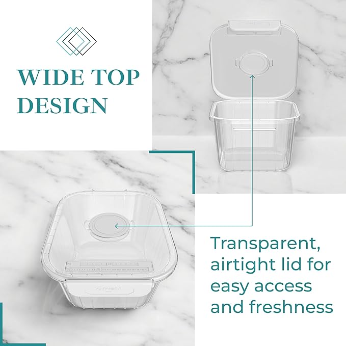 Skywin TidyFriend Laundry Pods Container with Lift Up Lid, 17.2" x 17.2" x 13", Airtight Storage Keeps Pods Fresh, Laundry Detergent Container & Dishwasher Pod Holder (Clear)