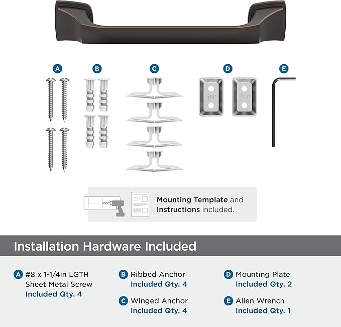 Amerock Revitalize Oil-Rubbed Bronze 9 inch (229mm) Towel Bar, BH36035ORB