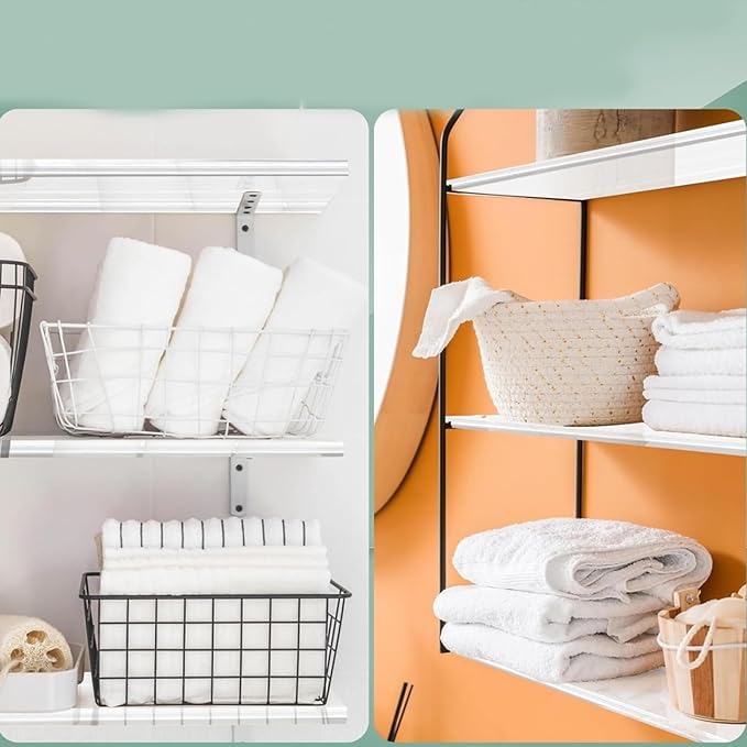 Acrylic Bathroom Shelf Set Clear Medicines Cabinet Insert with High Load Capacity for Home Storage Wall Mounted Bathroom Shelves