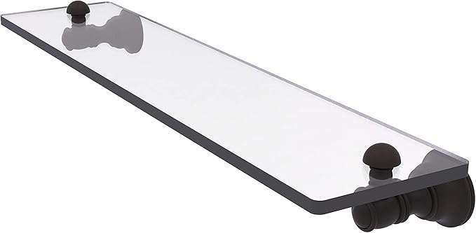 Allied Brass CL-1-22 Carolina Collection 22 Inch Glass Shelf, Oil Rubbed Bronze