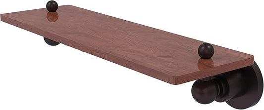 Allied Brass AP-1-16-IRW Astor Place Collection 16 Inch Solid IPE Ironwood Wood Shelf, Antique Bronze