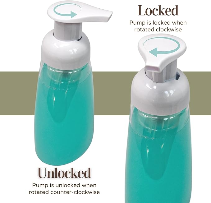 Clear Plastic Foaming Bathroom Countertop Soap Dispensers, Foaming Pump Bottles, Refillable Plastic Container for Liquid Soap, Compatible with Dr Bronner's Pure Castile Soap 250ml (8.5 oz) - (3 Pack)