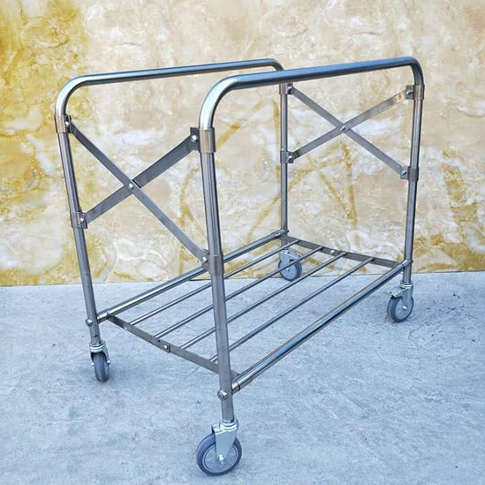 Collapsible Laundry Cart with Wheels Industrial 12 Bushel (400l) Commercial Laundry Hamper Large Heavy Duty Rolling Laundry Basket Waterproof Laundry Trucks for Home Organizer Storage