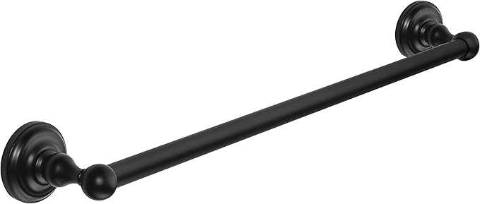 Designers Impressions Royal Series Black 24" Towel Bar: MBA5521