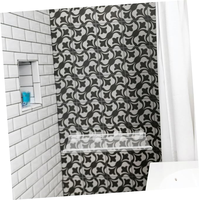 Acrylic Shelf Bathroom Floating Wall Mount Storage Rack Acrylic Wall Shelf