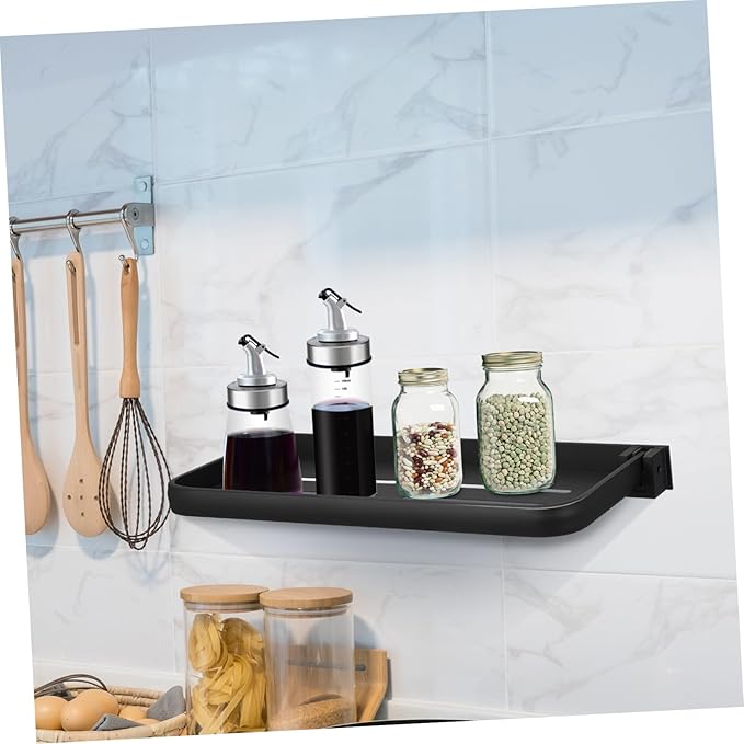 Outanaya Foldable Wall Shelf for Bathroom and Kitchen Storage Rack with Drainage for Toiletries and Cosmetics Space Saving Design for Easy Organization