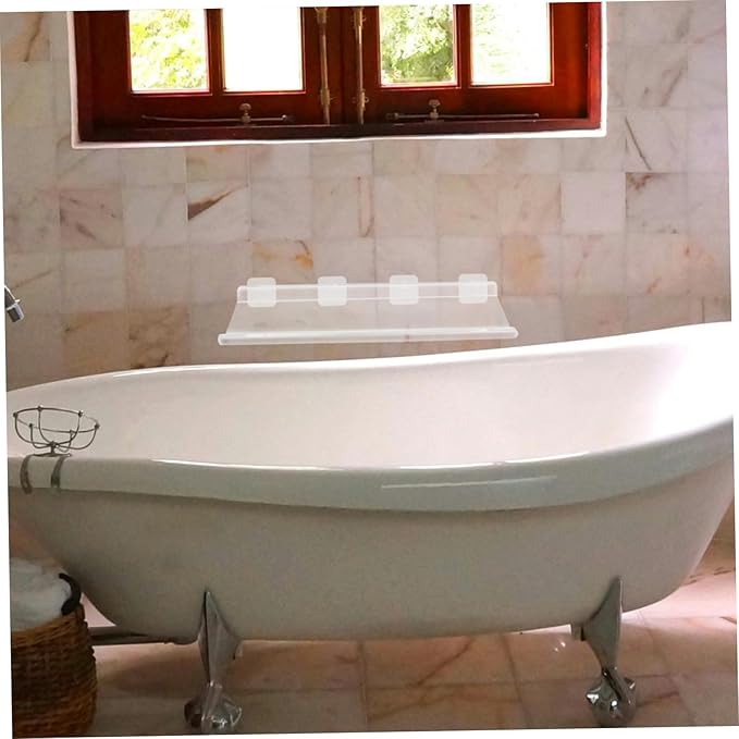 Wall Mounted Acrylic Storage Shelf for Bathroom Clear Floating Shelf for Toiletries Shaped Design Easy Installation for Kitchen Bathroom Storage