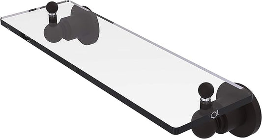 Allied Brass AP-1/16 Astor Place 16 inch Vanity Beveled Edges Glass Shelf, Oil Rubbed Bronze