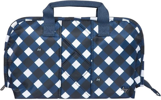 Flash SE Cosmetic Case, GINGHAM NAVY