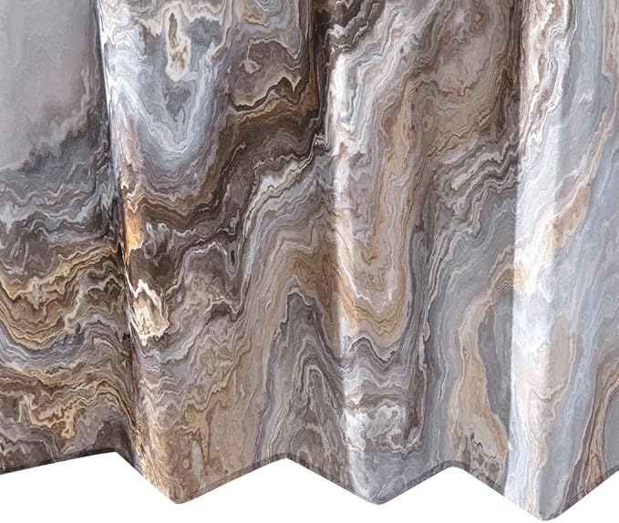 Shower Curtain Marble Texture for Bathroom, Polyester Fabric Waterproof Bathroom Decor,72x84 Inches,Long Size