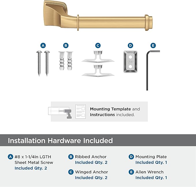 Amerock BH36031CZ | Champagne Bronze Single Post Toilet Paper Holder | 7-7/8 in. (200 mm) Length Toilet Tissue Holder | Revitalize | Bath Tissue Holder | Bathroom Hardware | Bath Accessories