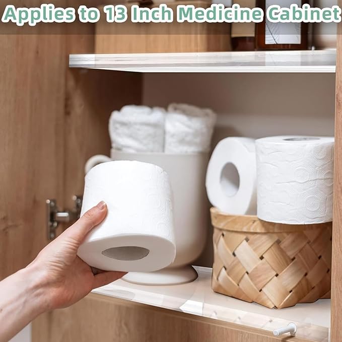 Acrylic Bathroom Shelf Set Clear Medicines Cabinet Insert with High Load Capacity for Home Storage Wall Mounted Bathroom Shelves