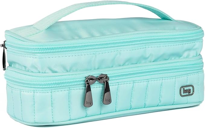 Lug Legacy Collection Double Decker Cosmetic Case, LEMON LIME