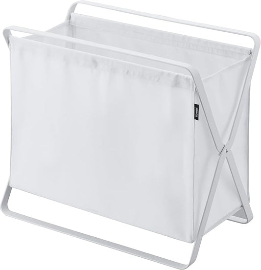 Yamazaki Home Tower Space Saving Storage Hamper, 16" - Steel - 8.5 Gallon, 32 Liters