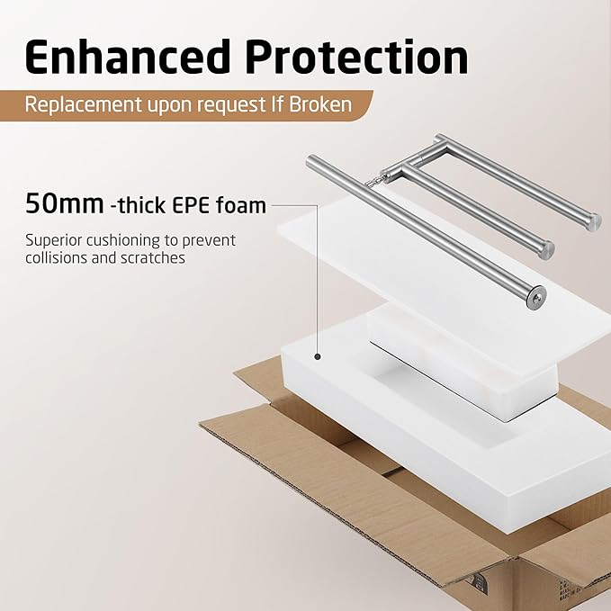 KES Countertop Towel Holder Stand for Bathroom, Counter Top Swivel Towel Rack Standing with Marble Base, Free Standing Hand Towel Holder Stand 18/8 Stainless Steel Brushed Finish, BTH233-2