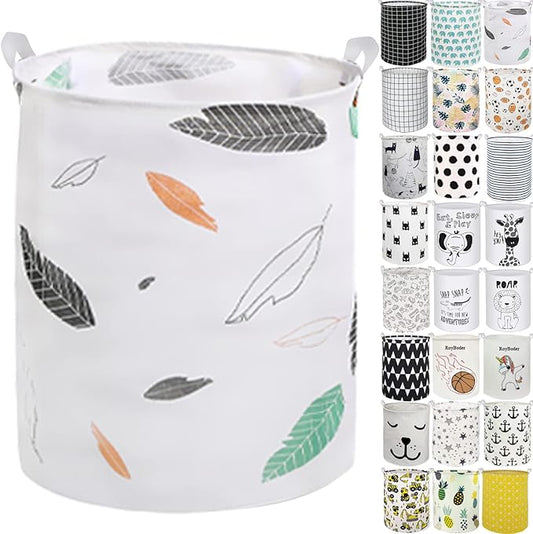 Collapsible Laundry Basket in Bedroom Waterproof Laundry Hamper in Bathroom Large Laundry Bag in College Dormitory Cloakroom Livingroom Nursery Organizer Toy Bin Autumn leaf-007