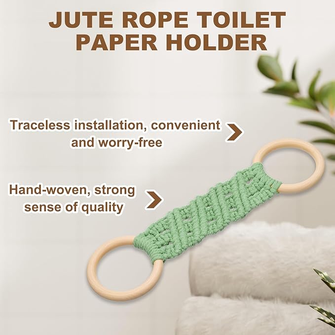 uxcell 2Pcs Kitchen Dish Towel Holder, 11"x3" Crochet Towel Ring with Hanging Loop for Cabinet House Oven Stove Door, Bright Green