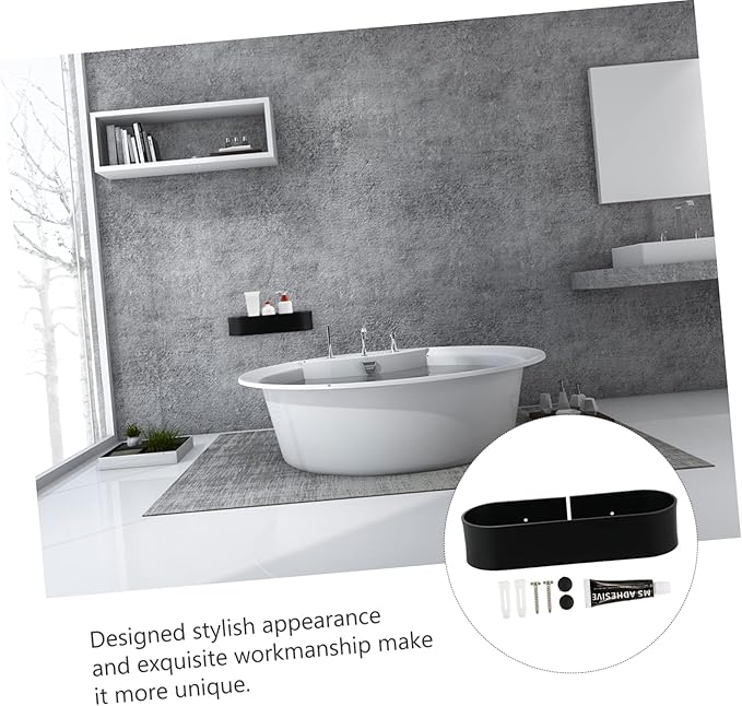 1pc Punch Wall-Mounted Metal Shelf for Bathroom and Kitchen Easy Install Storage Rack for Toiletries Soap and Creams Design