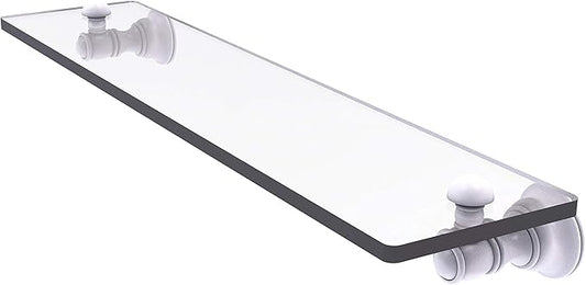Allied Brass CL-1-22 Carolina Collection 22 Inch Glass Shelf, Matte White